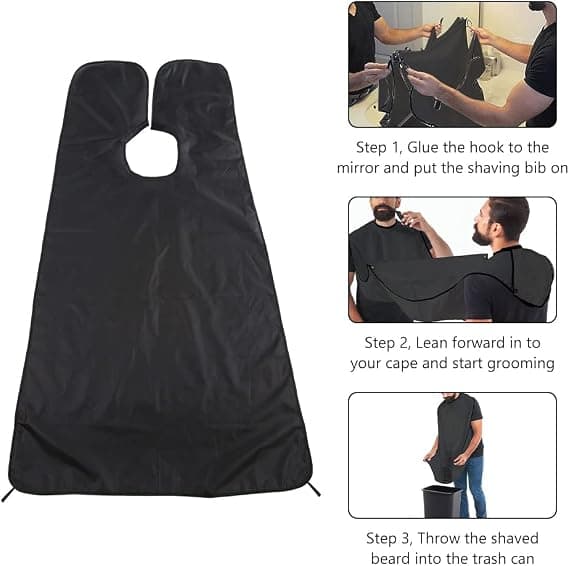 Men's Beard Apron, Shaving Bib, Beard Hair Catcher, Beard Apron