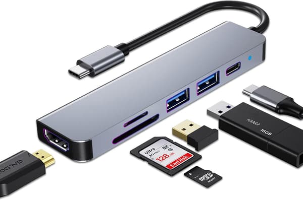 USB-C-hubi, monipuolinen USB-C-sovitin MacBook Pro & Air -lisävarusteille