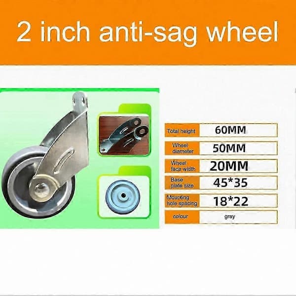 Adjustable Door Support Wheel with Rubber and Steel Frame to Prevent Sagging