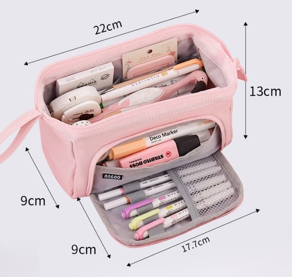1 Pack, Pencil Case for School with Large Capacity and Handle
