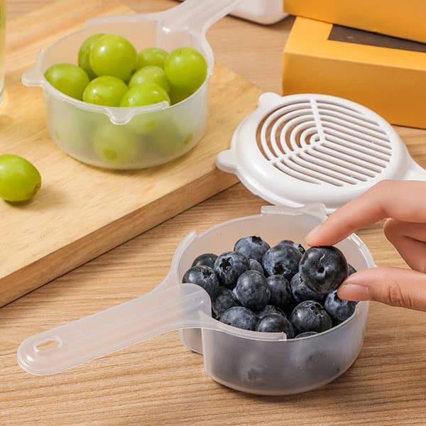 Plastic Fruit Cleaning Box Fruit Drainage Basket Strawberry Blueberry Wash