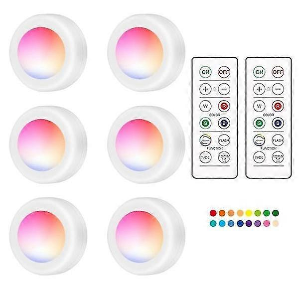 INF LED Spotlight Package - 6 Stylish Lamps with 2 Practical Remote Controls