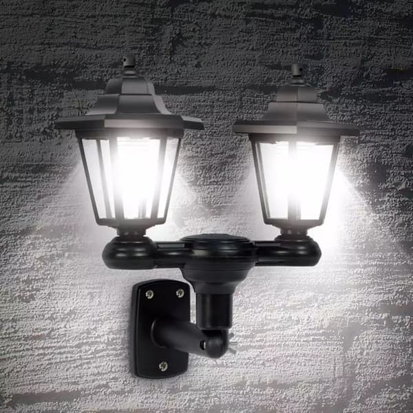 Dual Head Hexagonal Solar Garden Light Automatic Lighting Lawn Lamp for Backyard Parks Dual dual