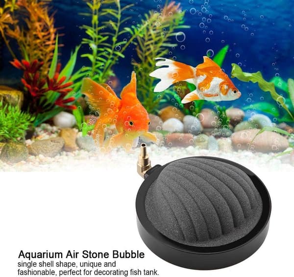 Akvarium Luftsten, boblende luftpumpe iltsten rund sten