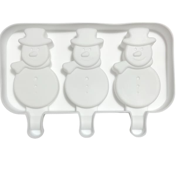 Joululumimies Cakesicles Silikonimuotti - Bakecake Vit white