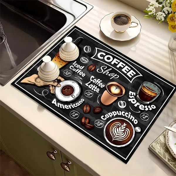Oppvaskmatte, absorberende kaffemaskinmatte for restaurantkjøkken 2