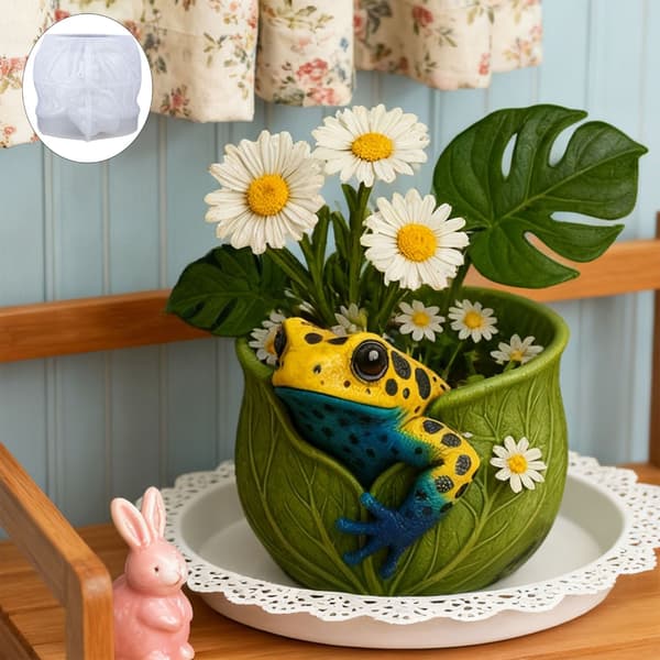 Blomsterpotter Form Lysestake Silikonform Sukkulenter Plantekasser Sementformer