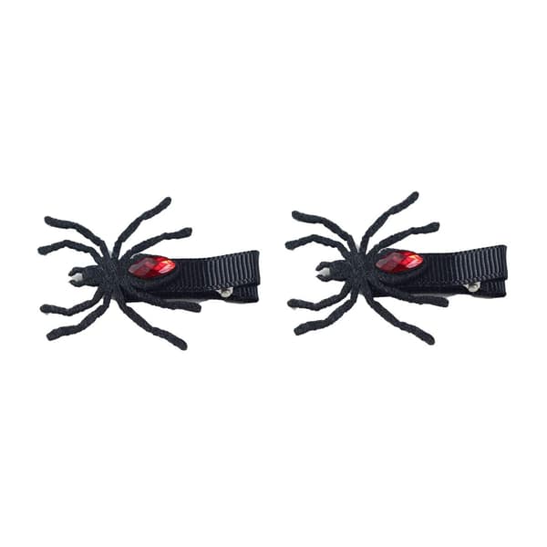 2 stk Halloween edderkoppeflagermus hårklemme sorte hårnåle klips dekoration