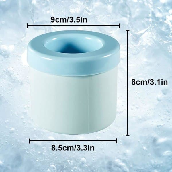 Isbitbrett, silikonisbitform, silikonisbitbrett med lokk, gjenbrukbar isbeholder isbitmaskin, 60 isbiter (blå, 8,5x9x8 cm)
