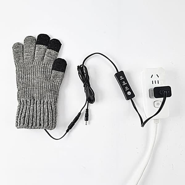 Uppvärmda arbetshandskar, USB-värmare, tre temperaturnivåer -
