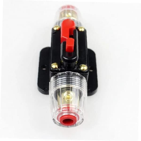 Afbryder 12V-48V DC 50A Nulstillelig Bilsikring Afbryder Strømforsyningssystem sort hvid