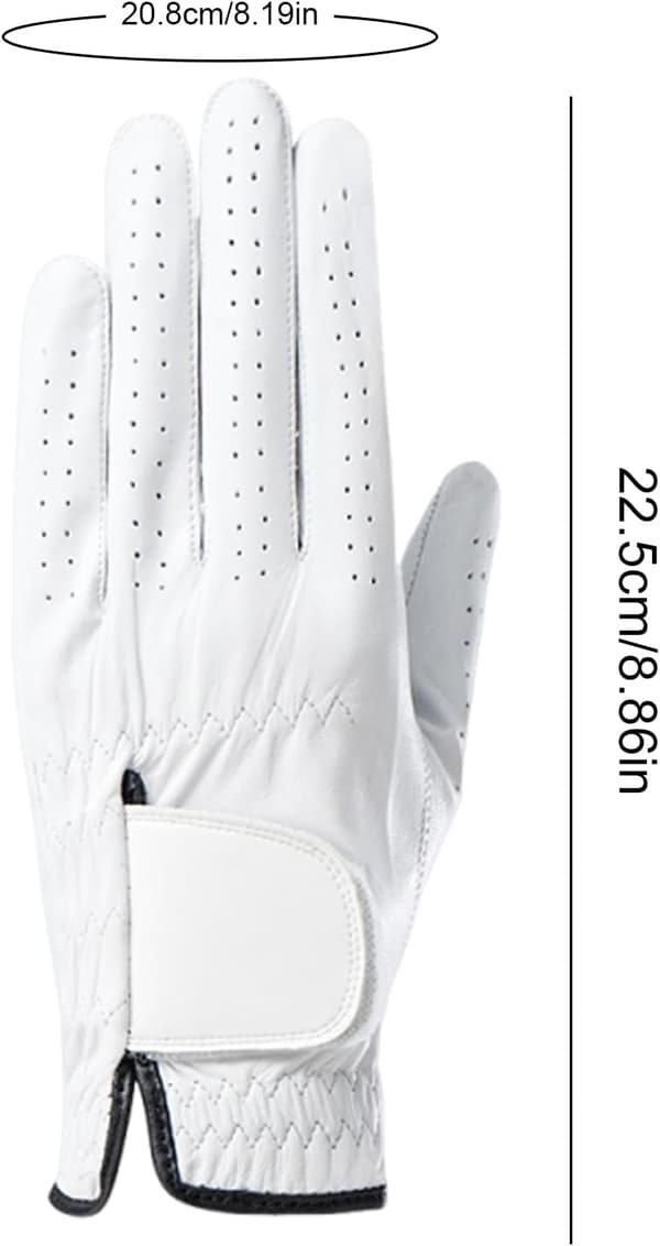 De golfstilhandskar, andningsbara, ergonomiska, vadderade, skydd stora - Large