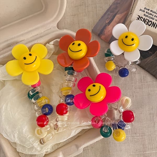 4 st Söta Solros Bubbla Fläta Håraccessoarer, Hög Elasticitet Scrunchies, Nya Premium Hårband för Hästsvans för Kvinnor [DB] Polychrome 4 st Polychrome 4pcs