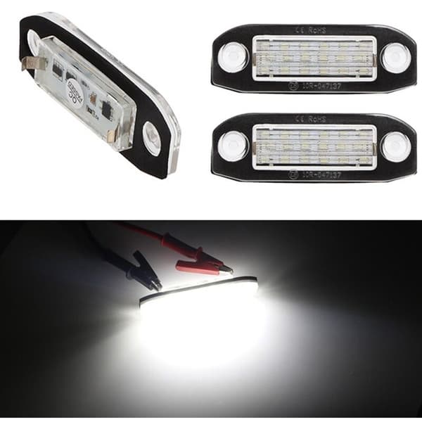 2 stk. LED-nummerpladelys til bil Canbus Super til S80 XC90 S40 XC60 S60 C70 V50 XC70 V70 Hvid
