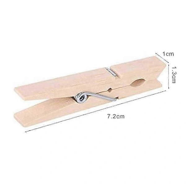 50 Strong Wooden Clothespins for Craft Projects Black