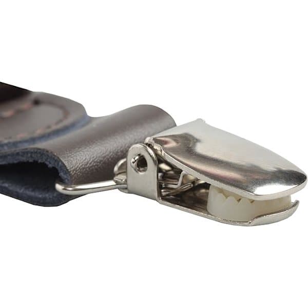Herreseler Y-formet lær Crosspatch Clip-on Smoking Seler