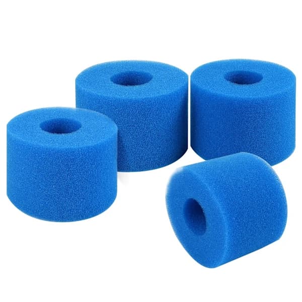 4 stk. Filterpatron Svamp Spabad Filterpatron Lazy Spa Filter Poolsvampefilter til Intex Type S1