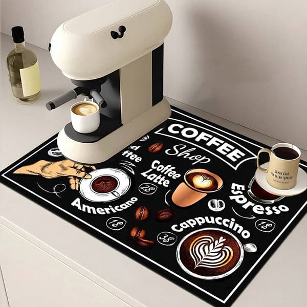 Dish Drying Mat Absorbent Coffee Machine Mat for Restaurant Kitchen 3