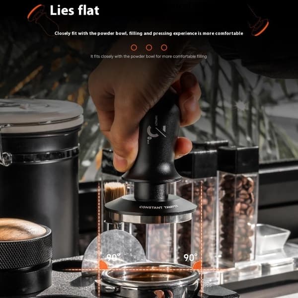 Kaffestamper Espresso Distribution Tool Trykfjedret Stamper - 51mm Svart black
