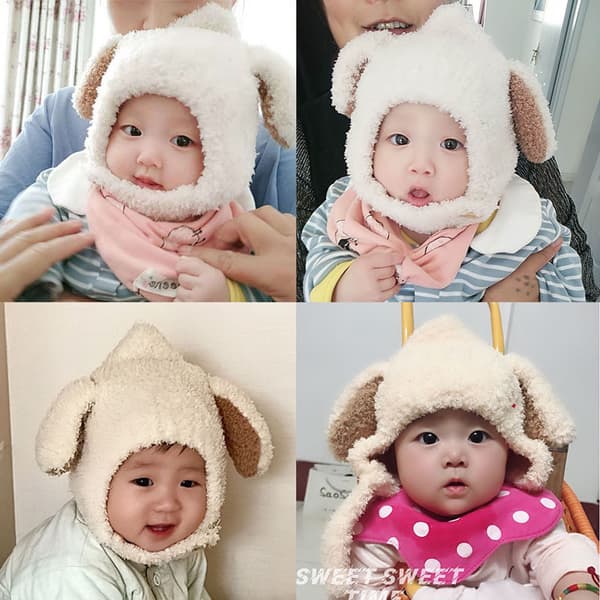 Cute Bunny Ears Baby Boys and Girls Earmuff Hat Warm Keep