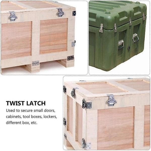 Spring Twist Lock Wooden Box Butterflies Latch Toolbox Toggle Latch Hasp