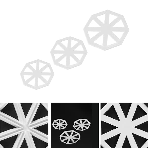 Sett med flaggstangformede kakepynt - Form for kakepynt og DIY-verktøy (3 deler)