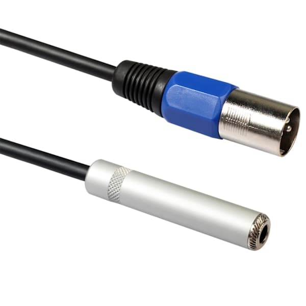 1/4 til XLR-kabel, Balanceret 1/4 tomme Hun til XLR Han Stereo Lydadapter, Kvart tomme / til XLR Han