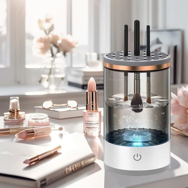 Automatic Wash and Dry for Makeup Brushes - Makeup Brush Cleaning Machine - Automatic Cosmetic Brush Cleaner - Suitable for All Brush Sizes