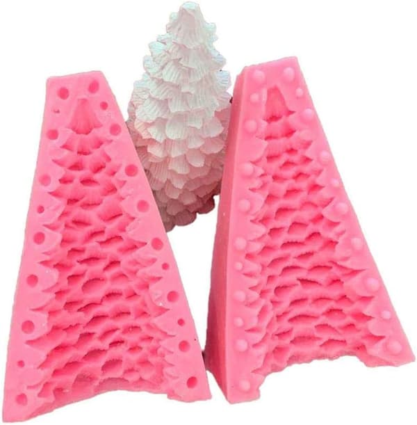 3D Juletre Silikonform, Juletreformet Silikonform, 14x9cm