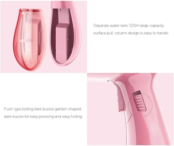 Handheld Garment Steamer Foldable Edition Portable Clothes Steamer Safe Fabric Steamer for Both Vertical & Horizontal Garment Handling