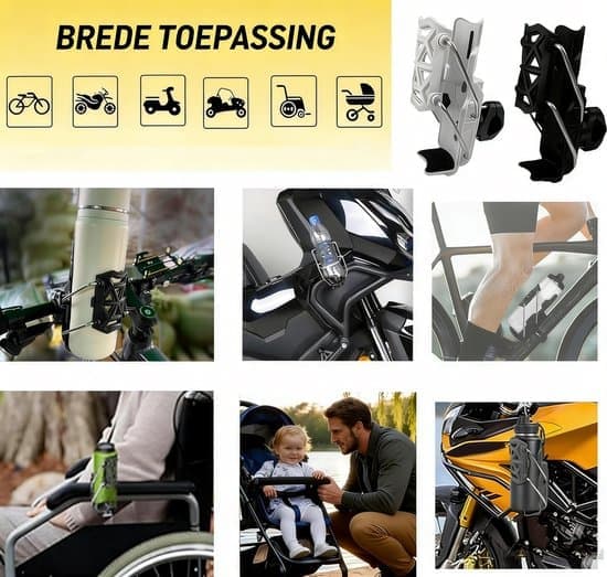 Universal Bicycle Bottle Holder - 360° Rotatable Adjustable - White - For Bicycle Motorcycle Scooter [Ho]