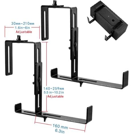 Justerbart Växtstöd - 3mm Kolstål - Bredd 3 till 5.5 cm - För Balkonger och Vertikala Trädgårdar