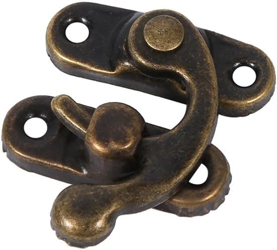 12X Antique Left/Right Hasp Latch Horn Latch with Screw Lock