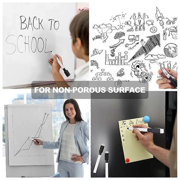 Magnetic Whiteboard Pen Erasable Marker, 48-pack Whiteboard Markers Dry Erase Marker with Eraser