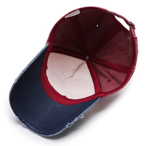 Vintage Baseballkeps Tvättad Denim Truckerkeps Mode Pentagram