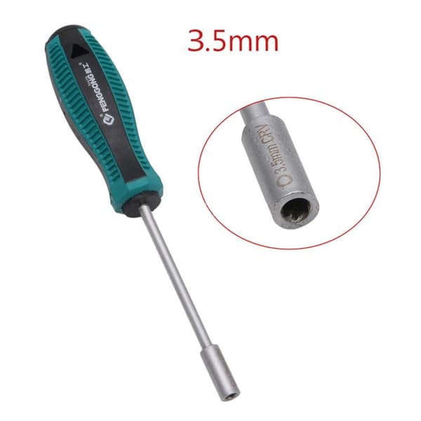 Metallic Anti-Slip Handle Tool Wrench Nut Driver Socket Screwdriver Matches the image 12mm Matches the image 12mm