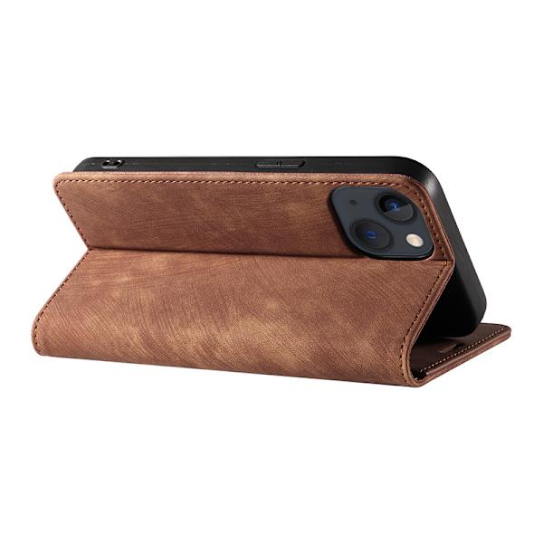 Red iPhone 15 PRO MAX Case Genuine Leather Wallet Case Protective Cover