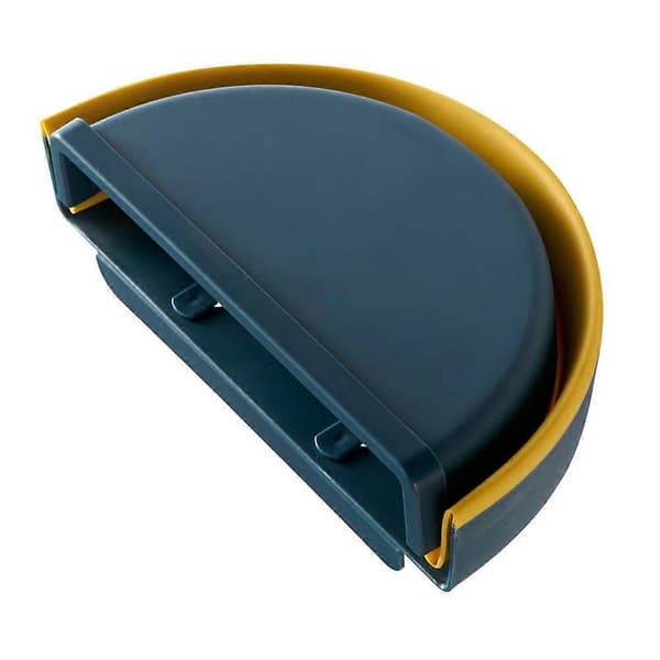 Wall Mounted Foldable Trash Holder, Foldable Wall Mounted Trash Can for Kitchen, Car, Home, Dark Blue 27.5*15*6cm Waste Storage 1 Set [DB]