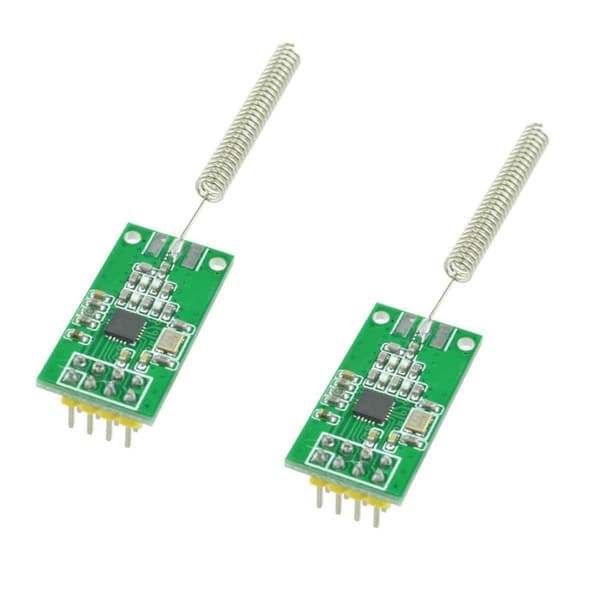 2 kpl 433M CC1101 data SI4432 sarjamoduuleja (vihreä) -