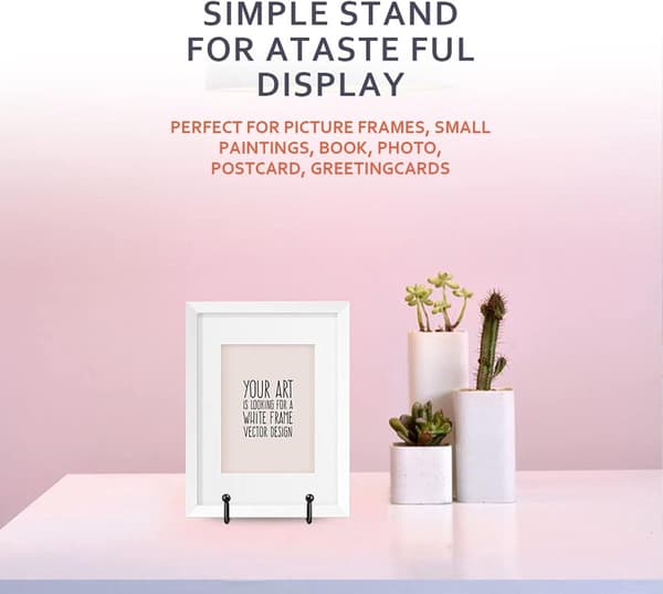 Sort Dekorativ Tallerkenholder Fotoramme Stativ Staffeli Displaystativ