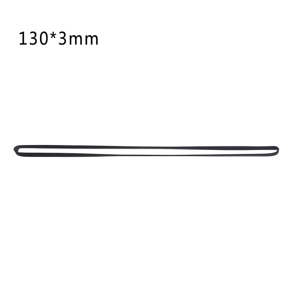 3 mm bred flat drivrem for platespiller, gummibånd for LP vinylspiller Phono 130 mm
