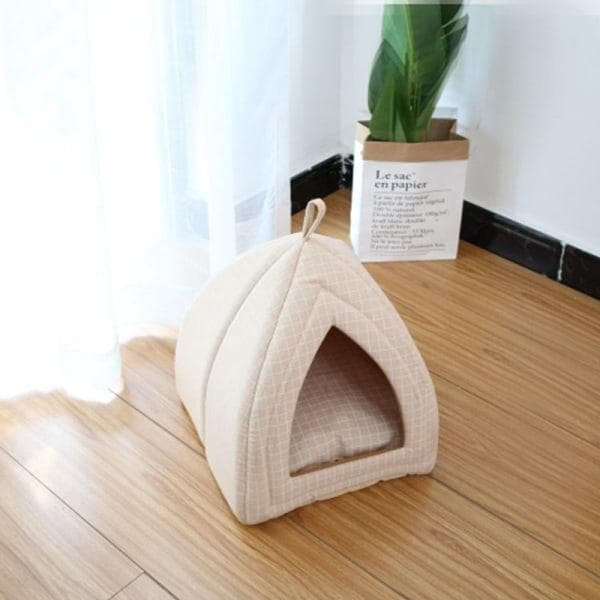 Kattesenger for huskatter, lin 2-i-1 beige lin + G5