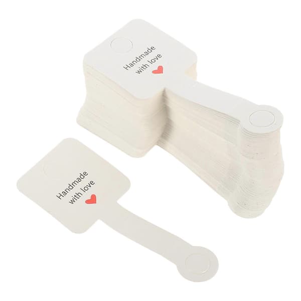 White Jewelry Display Cards Bracelet Necklace Foldable Card for Display 100pcs[DB]