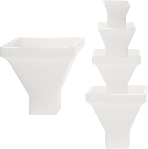 5 stk DIY Pyramide Silikoneharpiks Støbeforme 20mm-60mm, runde krystal epoxy håndværksforme