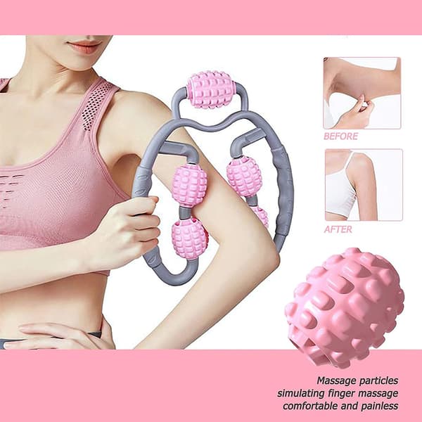 Muscle Massage Roller, 360 Anti Cellulite Deep Massage Foam Massage Roller, 5 Wheel Muscle Roller