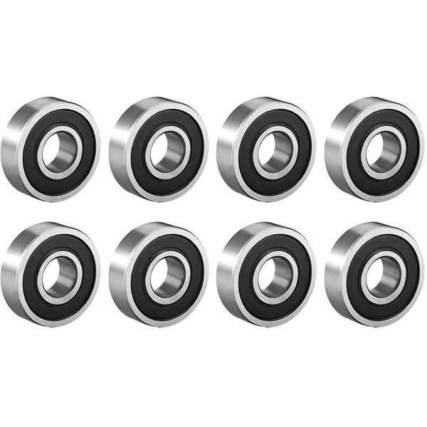 8 st Djupkullager 6000RS Dubbeltätade 10x26x8mm Kolstål