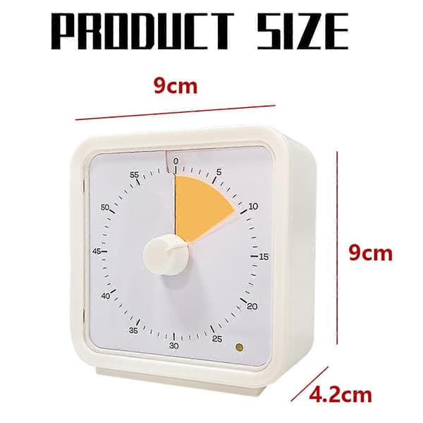 60-minutters visuell timer for barn, tidsstyringsverktøy, studier, klasseromstimer, Pomodoro-timer med stille modus