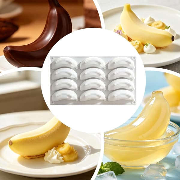 bananer form 12 Mulden Dessert-Mousse bananbakform -