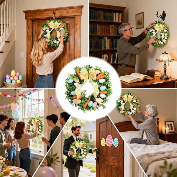 Osterkränze dekoration med äggdesign -