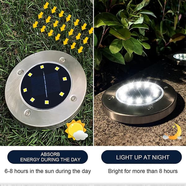 Solcellelys Utendørs Hage - 6 Stykker Solcelle Hagelys Drevet av LED-lamper Vanntette Solcelle Dekorasjonslys for Hage